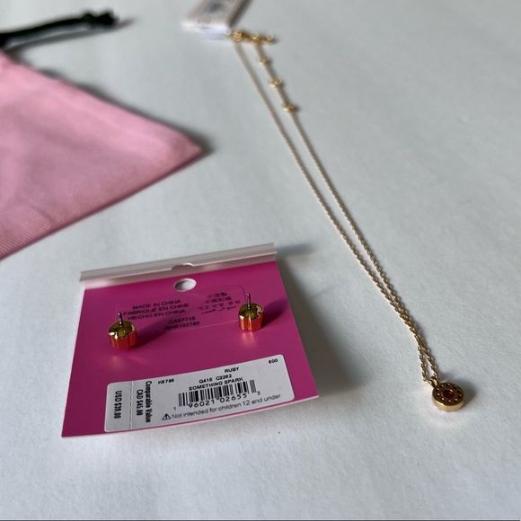Kate Spade Something Sparkly Necklace and Earrings set - Picture 7 of 10